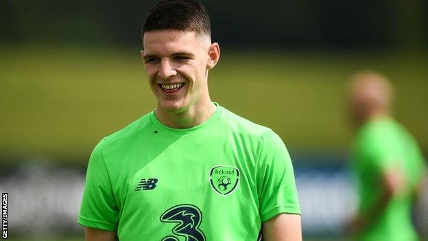 Declan Rice training with Republic of Ireland
