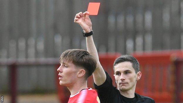 Christopher McKee is sent off