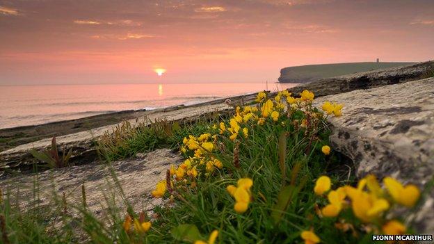 Marwick sunset in Orkney