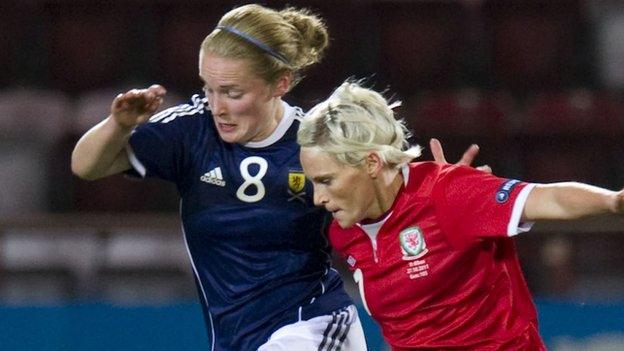 Scotland's Kim Little and Wales' Jess Fishlock