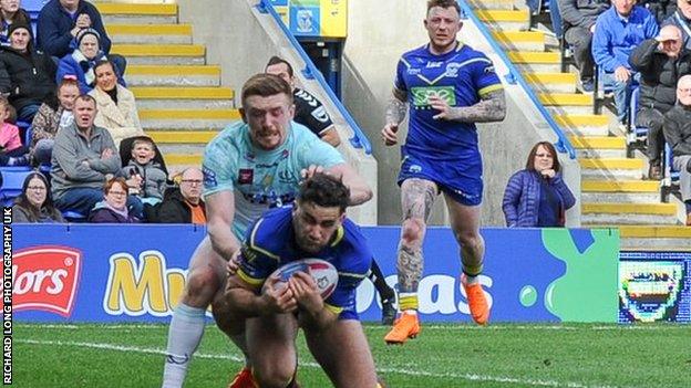 Toby King's two Warrington tries came in the space of three minutes