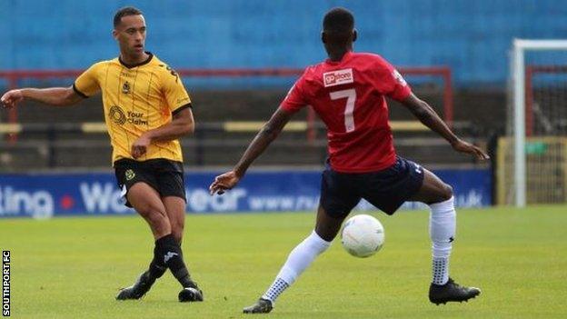 Southport midfielder Russell Benjamin