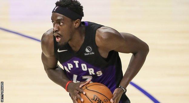 Pascal Siakam in action for Toronto Raptors