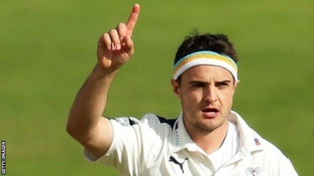 Yorkshire fast bowler Jack Brooks