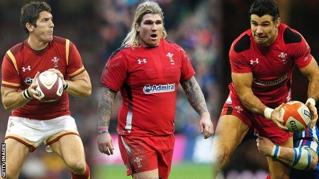 James Hook, Richard Hibbard and Mike Phillips