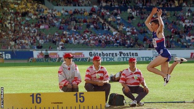 British triple-jumper Jonathan Edwards held the world record in the event since 1995.