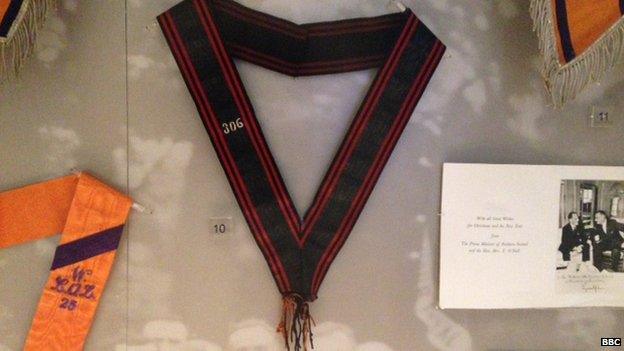 A Junior Royal Black Institution collarette that belonged to George Best