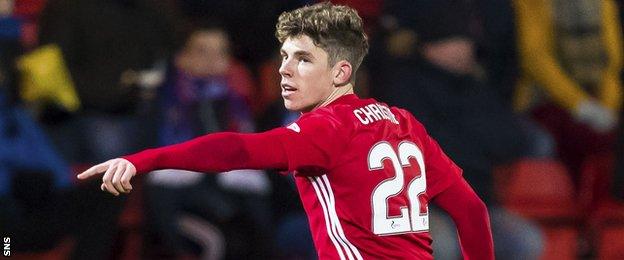 Ryan Christie celebrates scoring for Aberdeen against St Johnstone