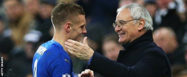 Jamie Vardy and Claudio Ranieri