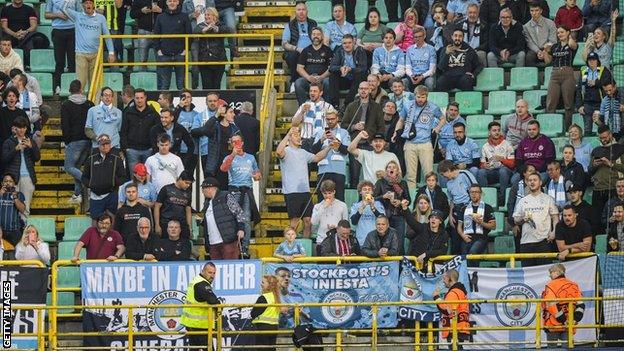 Manchester City fans in Belgium