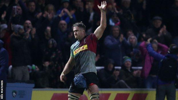 Former Australia captain James Horwill, who will retire at the end of the season after four years with Harlequins, played his final game at The Stoop