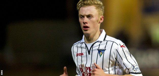 Ross Millen in action for Dunfermline