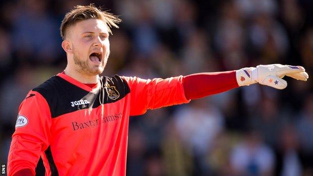 Danny Rogers in action for Dumbarton