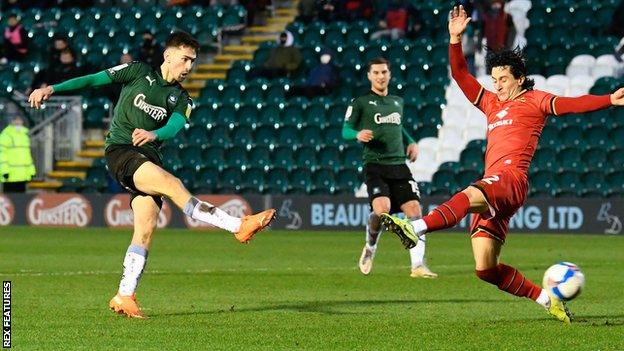 Ryan Hardie scores against MK Dons