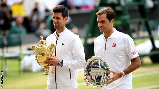 Novak Djokovic and Roger Federer