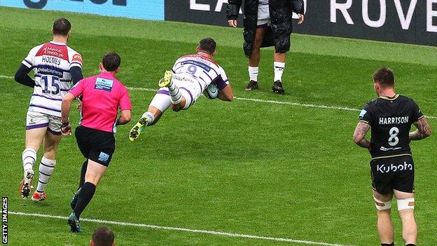 Ben Youngs scores for Leicester