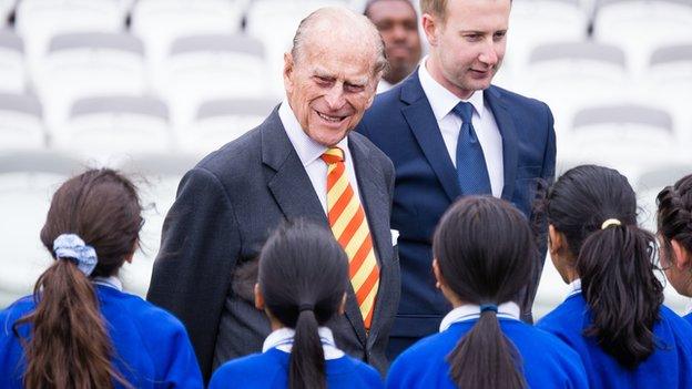 Prince Philip opens a new stand at Lord's in 2017