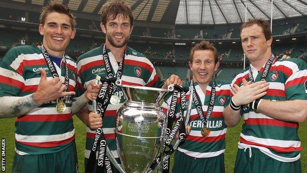 Tony Flood, Geoff Parling, James Grindal and Ben Woods