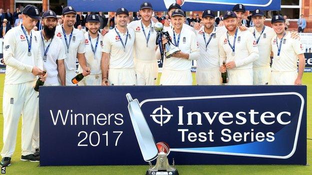 England with the Wisden Trophy