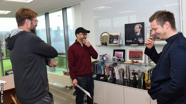 Jurgen Klopp, Michael Edwards and Mike Gordon