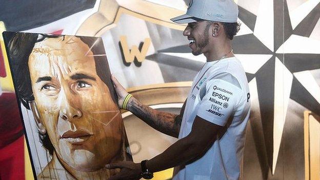 Lewis Hamilton and Ayrton Senna