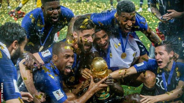 France won the last men's World Cup in Russia in 2018