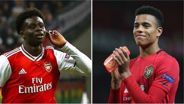 Bukayo Saka and Mason Greenwood