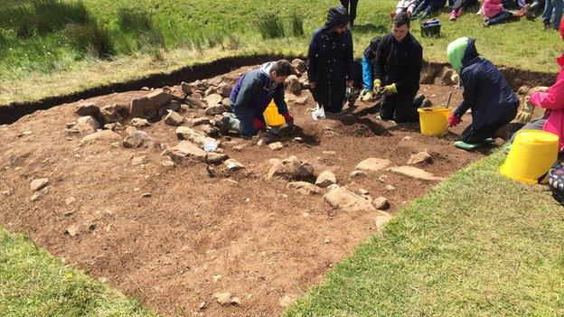 House foundations in Belfast hills