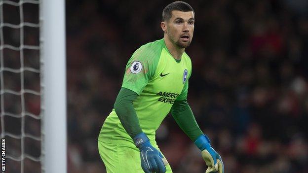 Brighton goalkeeper Mat Ryan