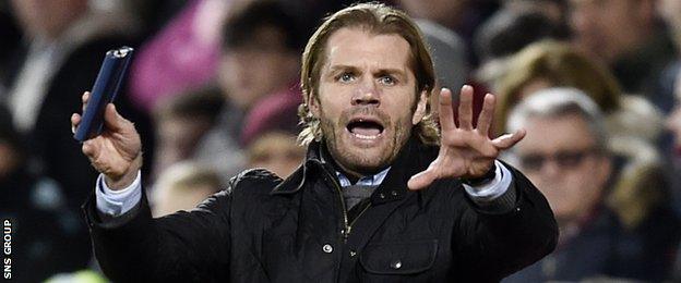 Hearts head coach Robbie Neilson