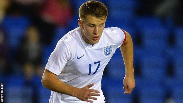 Bryn Morris first played at the Meadow for England Under-20s against the Czech Republic in September 2015