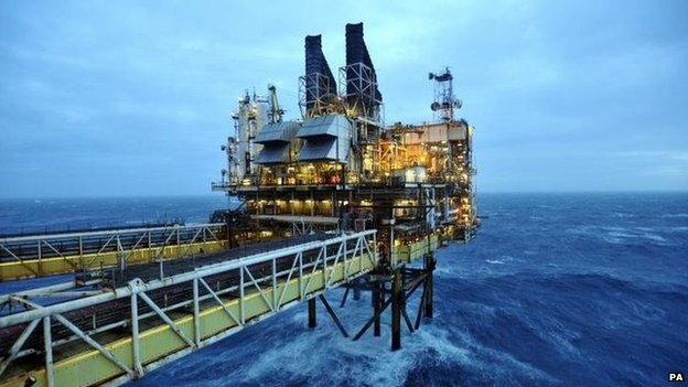 North Sea oil rig