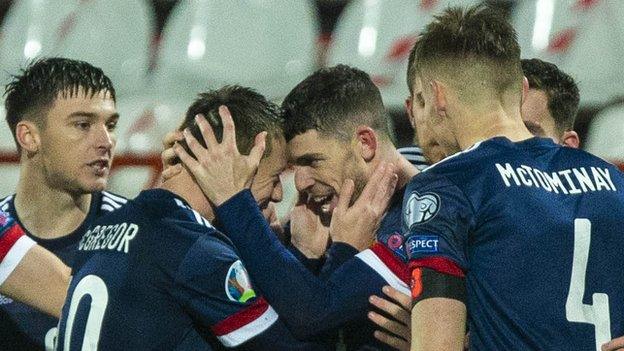 Scotland players celebrate