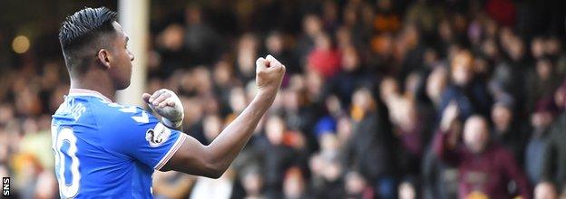 Alfredo Morelos was dismissed after gesturing to Motherwell fans