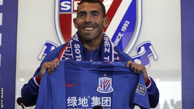 Carlos Tevez in Shanghai