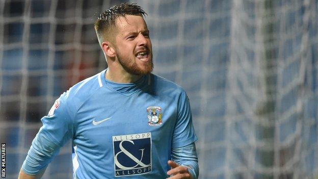 Marc McNulty in action for Coventry City