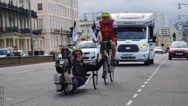 Rob Groves leaving Brighton on 2 July for his coastal challenge