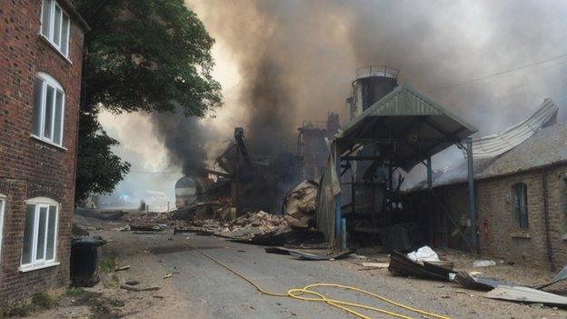 Bosley fire at wood mill