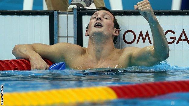 Michael Jamieson after his silver medal swim at London 2012