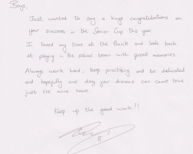 Steven Davis pens a letter to the Buick Memorial team with a bit of wise advice for the boys