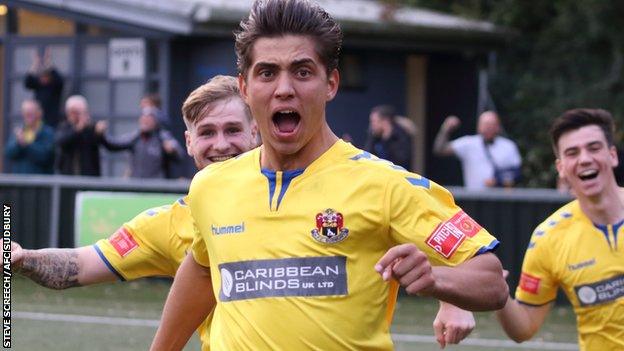 AFC Sudbury celebrate