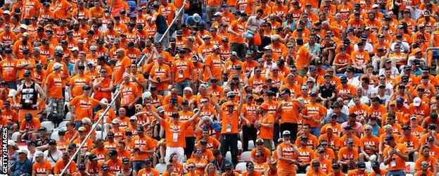 Max Verstappen fans at the Austrian Grand Prix