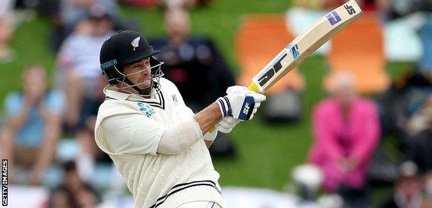 Tim Southee in batting action