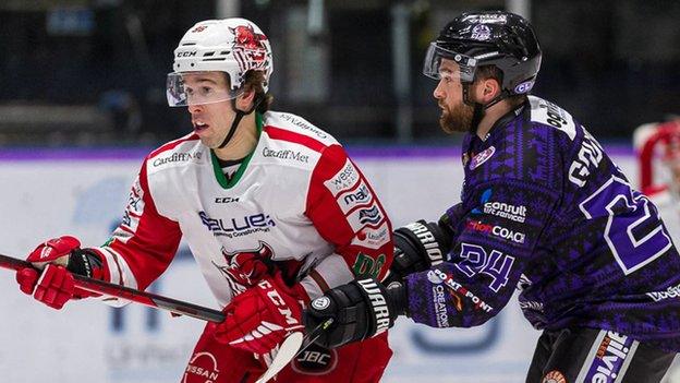 Cole Sandford has nine goals and 13 assists from 25 games in his first season for Cardiff Devils