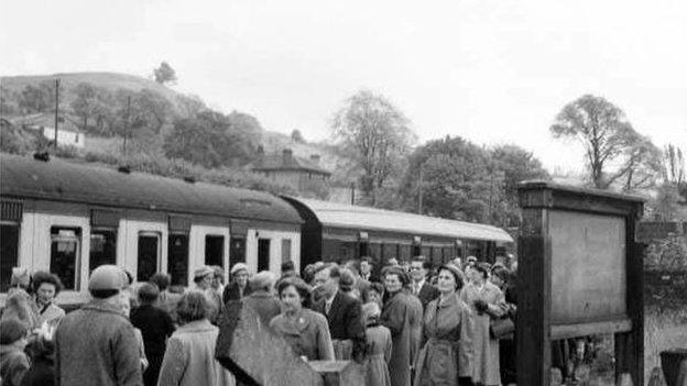 Sunday School outing Wirksworth train station 1957