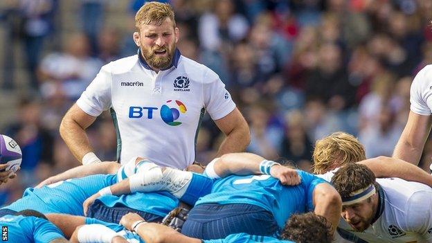 John Barclay made his first Scotland start since 2013 against Italy on Saturday