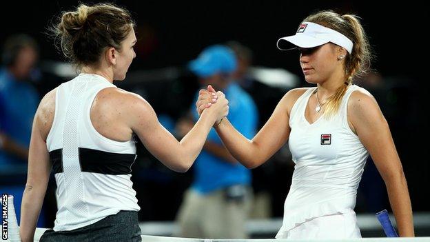 Simona Halep and Sofia Kenin