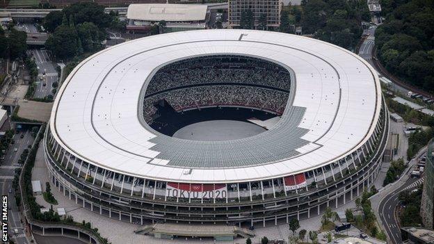 General view of the Tokyo Olympic Stadium