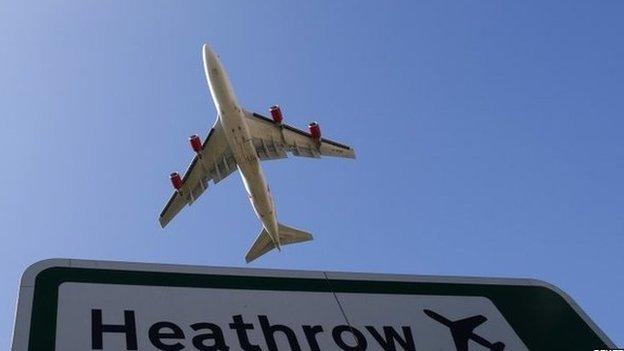 Plane taking off from Heathrow