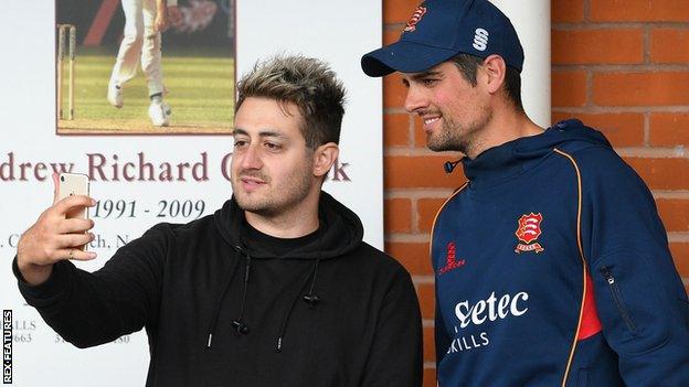 Fan with Alastair Cook